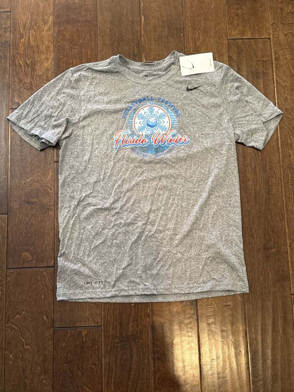 Nike Volleyball Festival Florida Winter T-Shirt Size L Gray